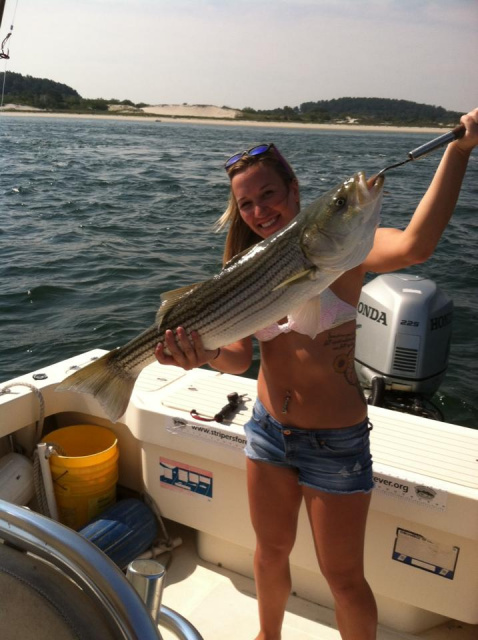 Charter fishing Trip for Striped Bass 